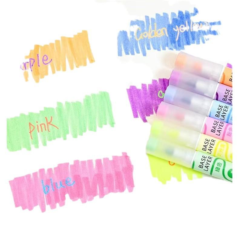 Korean Double-Ended Fluorescent Highlighting Marker Pen for Students