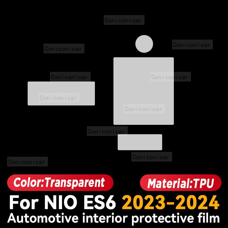 

For NIO ES6 2023 2024 Car Interior Center Console Screen Protective Film Anti-scratch Repair Sticker Accessories