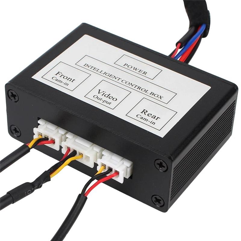 Car Parking Camera Video Control System Channel Converter Front And Rear View 2-Way Control Box With Manual Switch, Easy To Use чёрный
