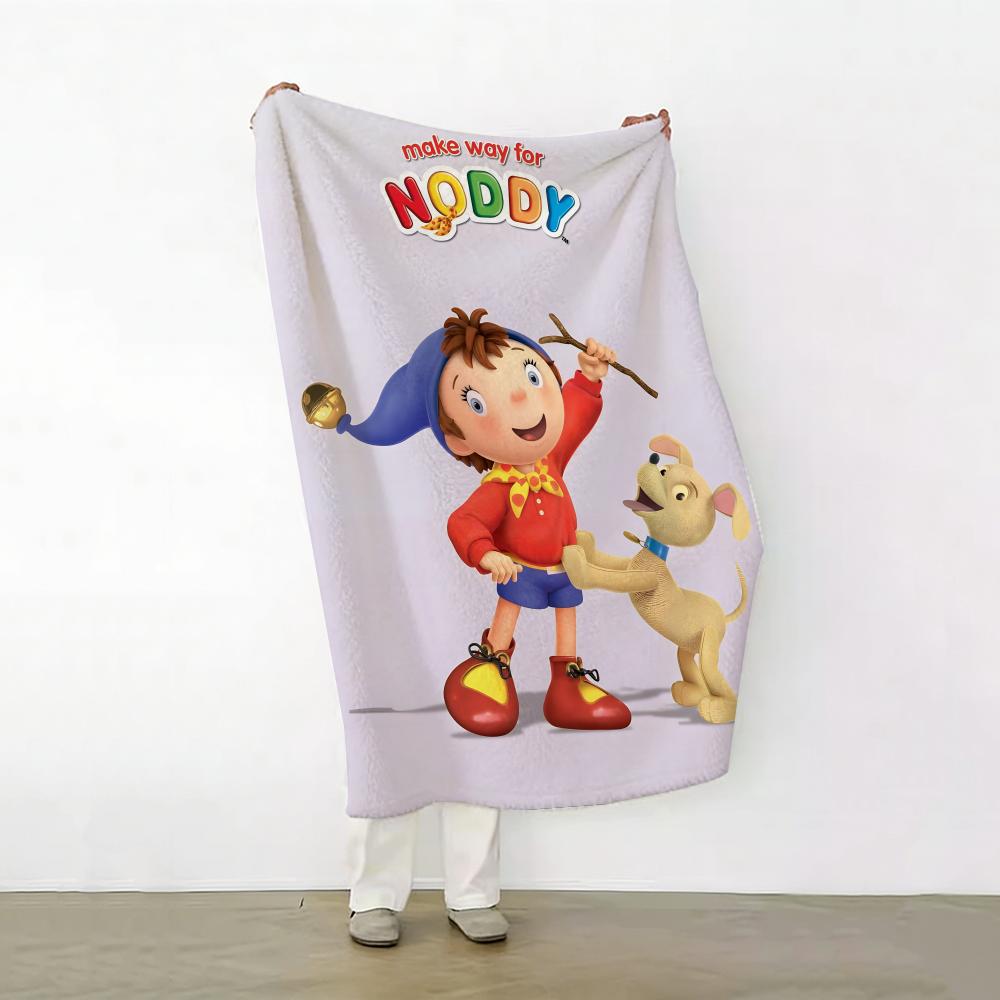 Kreslená N Noddy Přehoz Měkká Teplá Flanelová Fleece Přehozová Deka na Pohovku Postel Cestování Domov
