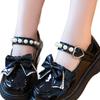 Girls' Black Patent Leather Princess Shoes - Spring/Summer 2025 British Style Performance Footwear