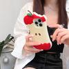 For iPhone 16 Pro Max Silicone Case Cute Eaten Apple Design Shockproof Phone Back Cover
