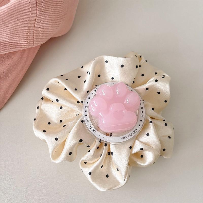 Solid Color 3D Cat Paw Phone Airbag Holder Retractable Magnetic Adhesive Back Sticker Desktop Stand Watching Dramas Creative Finger Ring Grip