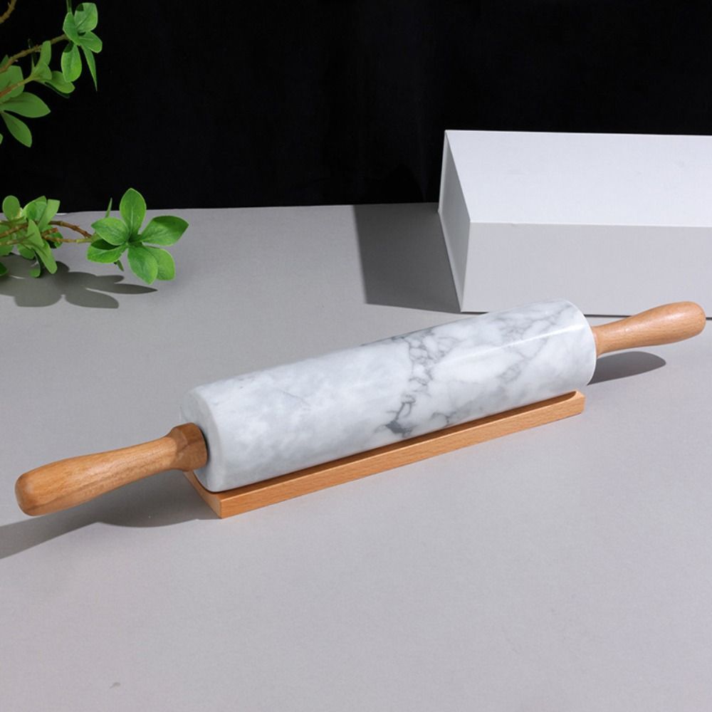 Nonstick Marble Rolling Pin Smooth Surface Rolled-out Dough Stick Dough Roller  Pie