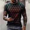 Men's Printed T-shirt Loose Summer New Round Neck Men's European and American Short Sleeved T-shirt
