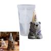 Fashion Silicone Bear Cone Mold Reusability Casting Moulds For Candle Soaps And Decorative Candle Crafts