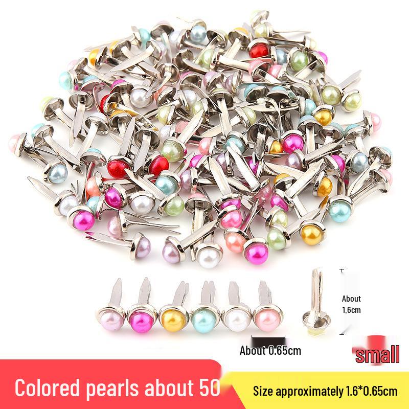 Colorful Children's Handmade Double-Legged Split Brad Nails for DIY Decoration