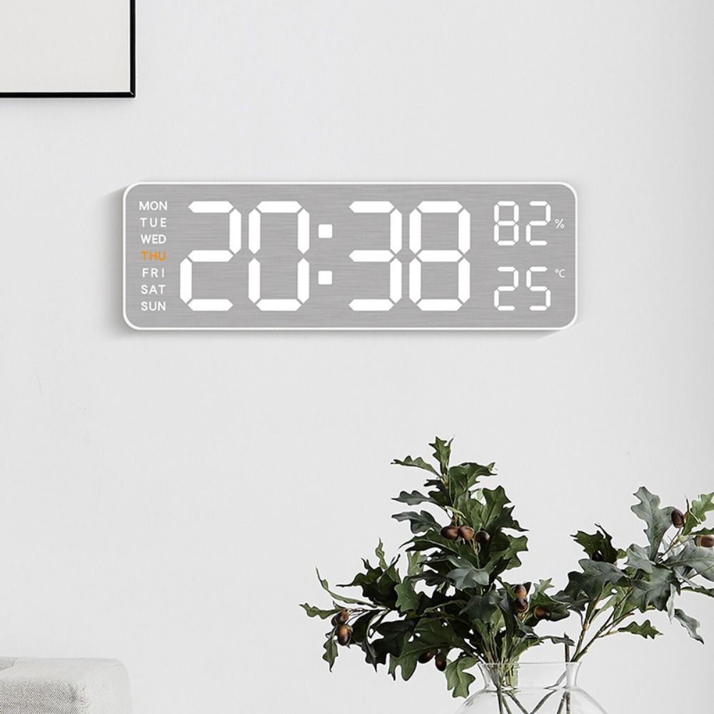 ABS Digital LED Clocks Wall-mounted Alarm Clocks New Electronic Wall Clock  Bedroom