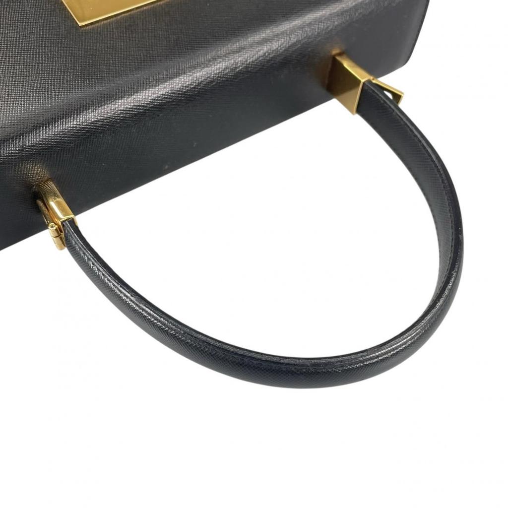 Salvatore Ferragamo 2WAYShoulder Bag Gancini Handbag leather black Women Used