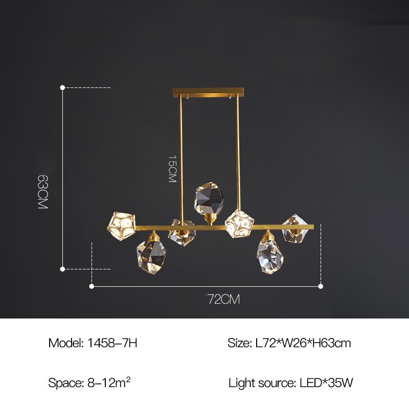 Modern Luxury Style LED Chandelier For Living Room Bedroom Dining Room Kitchen Ceiling Lamp Gold Copper Crystal G9 Pendant Light