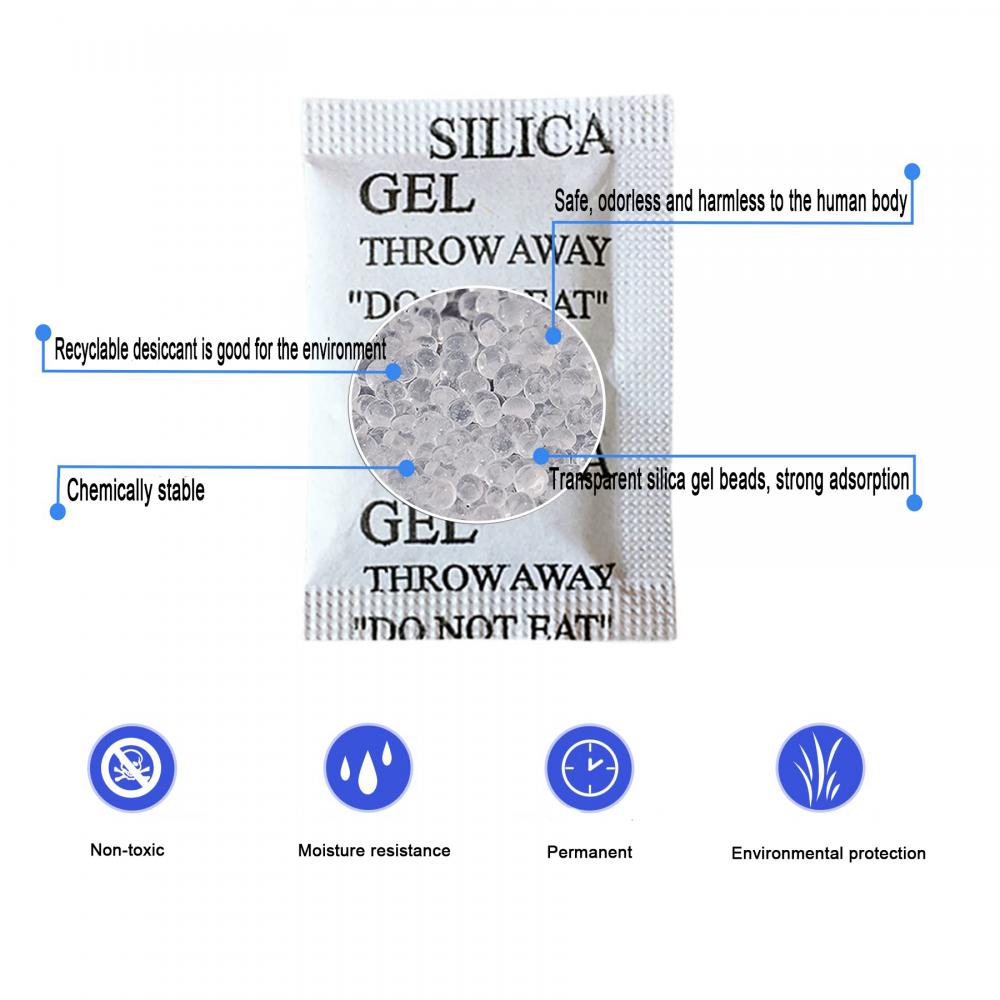 Gel de silice non-toxic Hârtie Deshidratantă Absorbant de umiditate Dezumidificator 1g ~ 10g