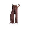 Adidas Originals Retro Stripe Elastic Waist Straight Loose Casual Pants Women Bottoms Shadow-Brown JN8304