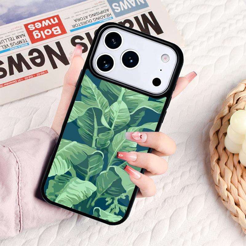 Banana Leaf Phone Case For IPhone 17 16e 15 14 13 12 11 Pro Max Air Mini Soft Protective Cover