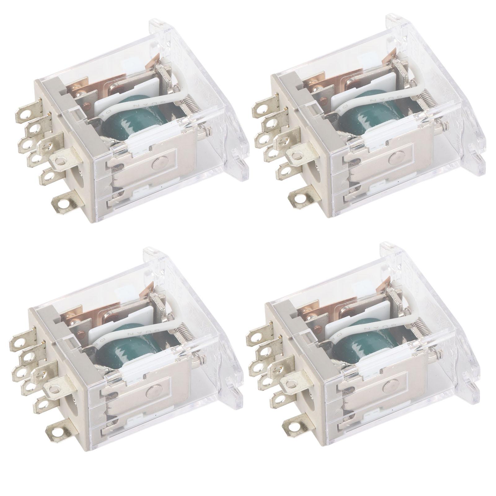 

4pcs Electromagnetic Power Relay 220V Multi Purpose Waterproof Thermoplastic Structure for Garage