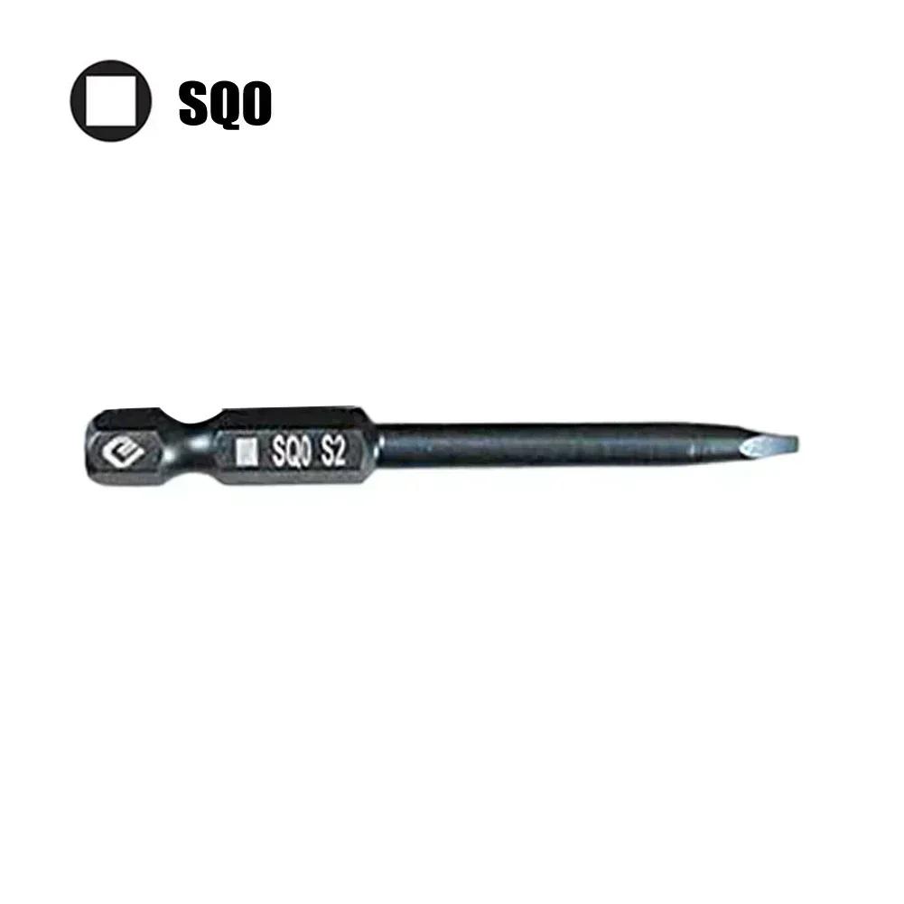 1 Pc Square Head Magnetic Screwdriver Bit SQ0 SQ1 SQ2 SQ3 65mm Length 6.35mm Hex Shank For Electric Screwdriver Drill Tool Parts