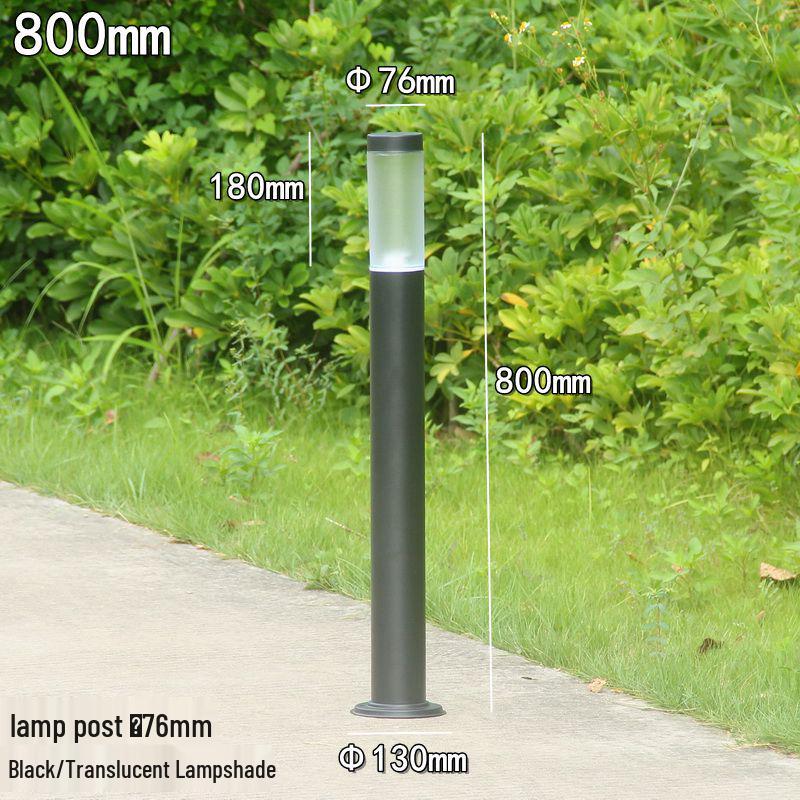 Stainless Steel LED Garden Lights - Waterproof Outdoor Cylindrical Ground Lights for Villas and Courtyards.