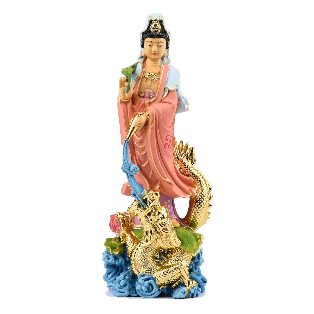 

Hanro Художественная скульптура Статуя Будды Статуя Каннон Статуя Каннон Буддийский алтарь Статуя Будды Великолепная цветная роспись Резьба по дереву Украшение Молитва Защита