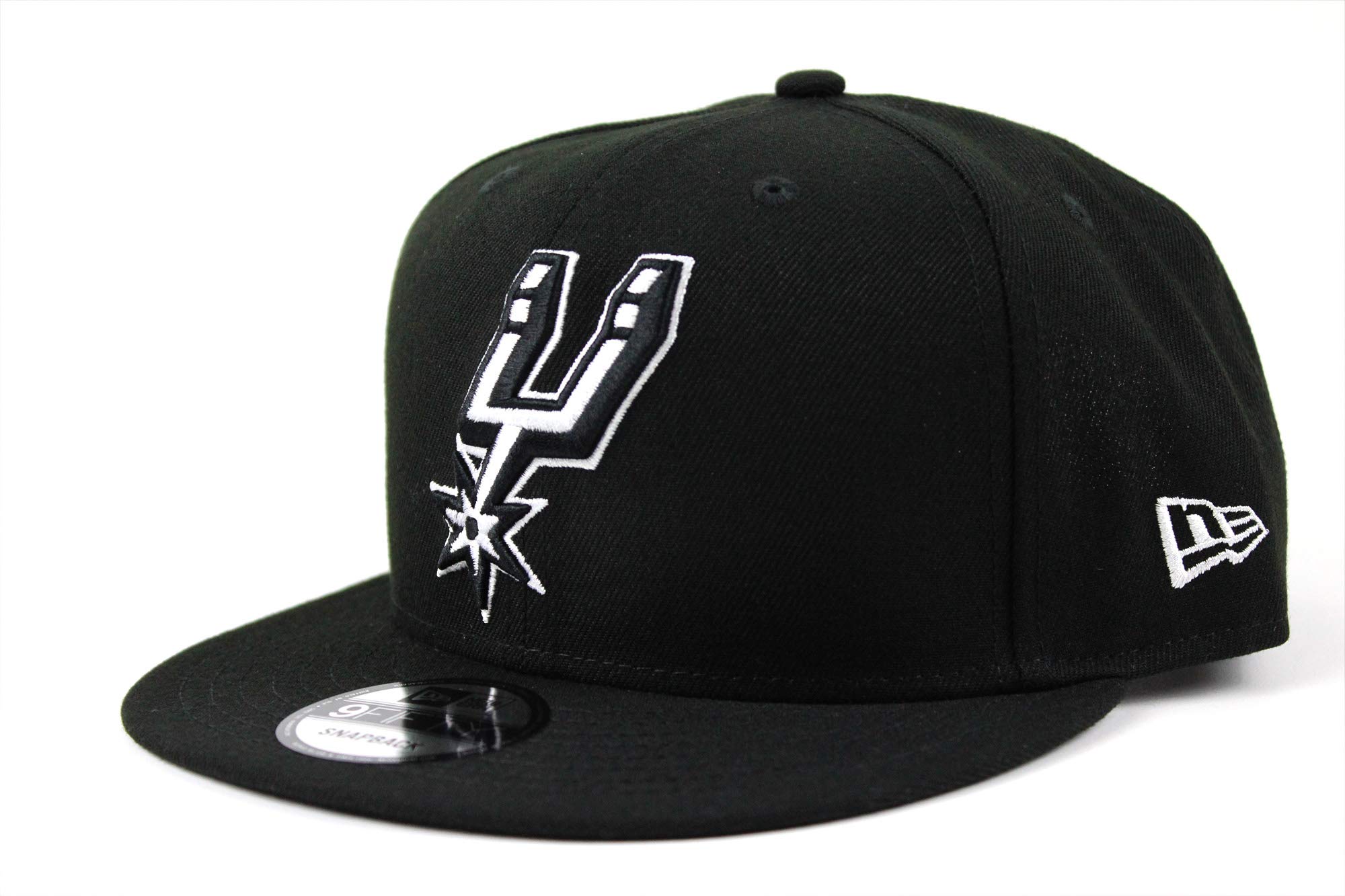 New Era 9FIFTY Snapback Black NBA Western San Antonio Spurs Cap, & White, Conference,
