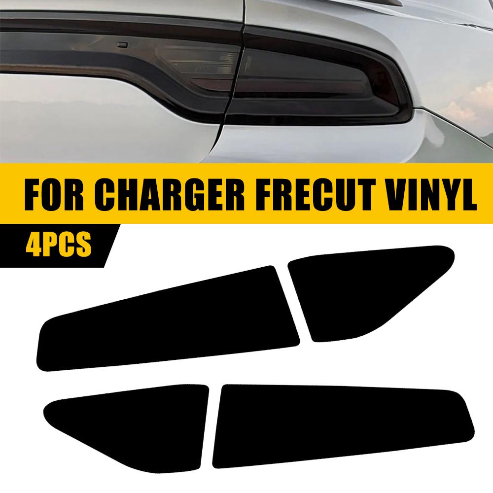

1Set Tail Light Rear PreCut Tint Overlay Vinyl Decal Dark Smoked 20% For Dodge Charger 2015-2025 Car Trim Accessories чорний