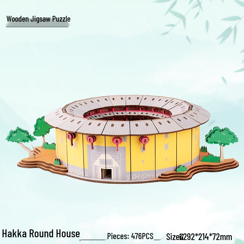 Wuhan Yangtze Bridge DIY Wooden 3D Puzzle Model