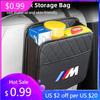 Car Sticker 2025 Hot Car Backseat Luxury Leather Storage Bag Hanging Organizer Box Auto Accessories For BMW M E90 E60 F10 F30 F1