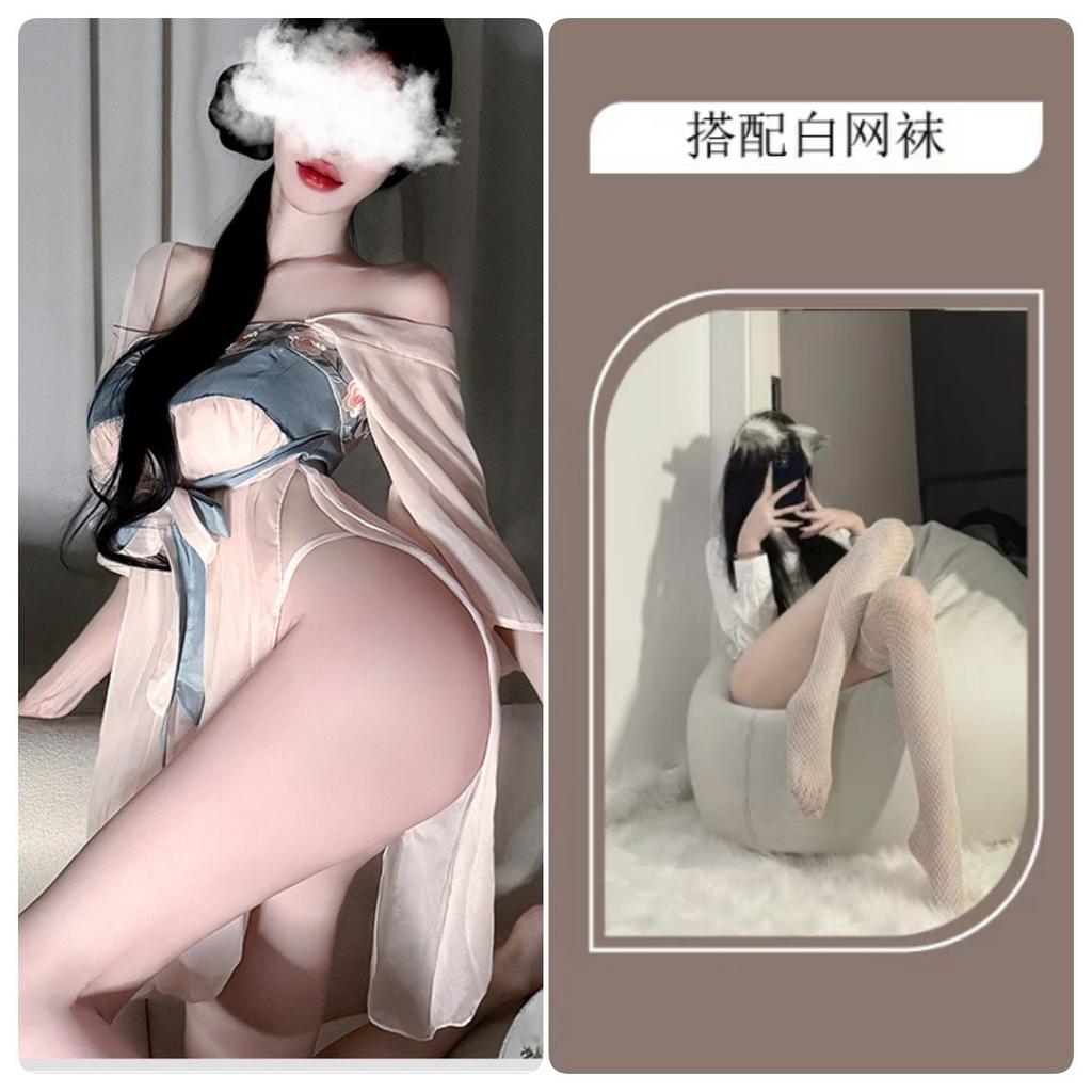 Fun underwear antique gauze skirt set new free court belly pocket sexy style c Hanfu temptation flirting