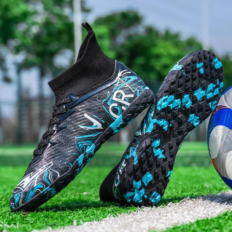 Nowe Młodzieżowe Buty Sportowe CR7 Niskie Buty Piłkarskie dla Uczniów z Długimi i Łamanymi Kolcami do Treningu i Meczy Profesjonalne