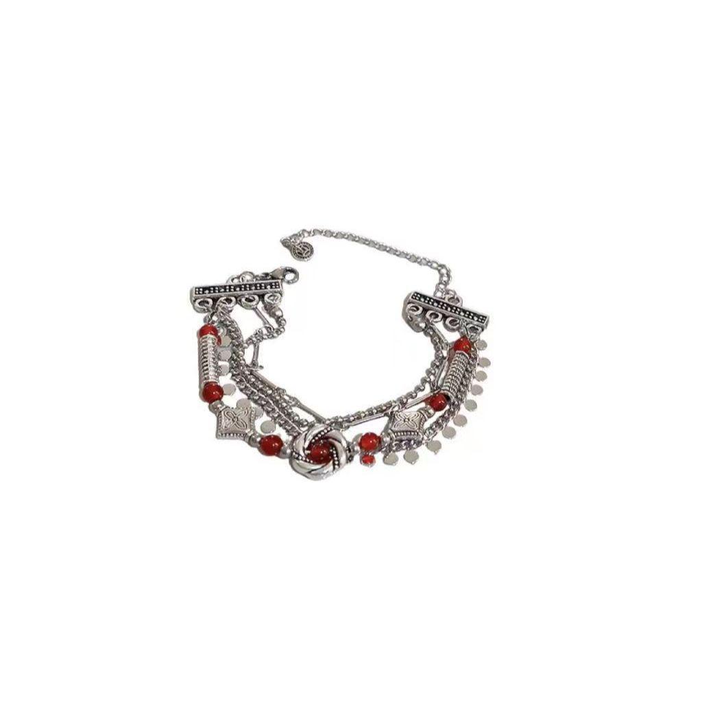 Miao Jiang Lotus Dance Ethnic Bracelet: 2023 New Chinese Style, Multi-layer Retro Beaded Jewelry for Women