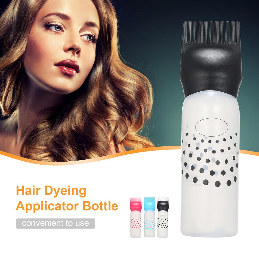 1pc Hair Dyeing Coloring Applicator Bottles Root Comb Applicator Bottle Dispenser with Comb Salon Hair Tools