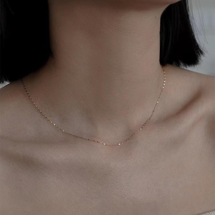 

Сверкающее ожерелье-чокер из стерлингового серебра S925, холодный ветер, особый интересный дизайн, ежедневная двойная ключичная цепочка 925