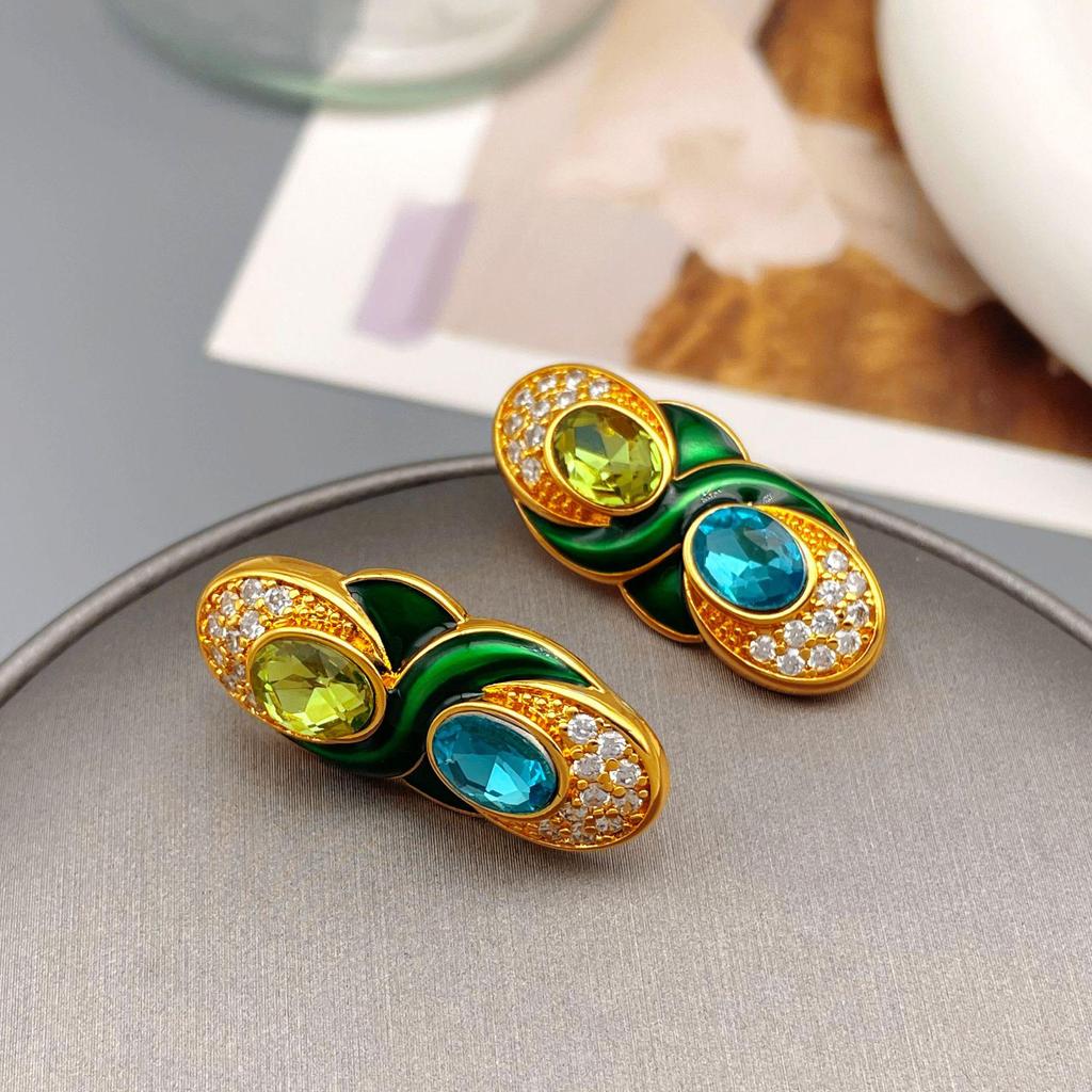 Sternenstaub Shuttle High-End Zirkon Tropfenglasur Retro Ohrringe