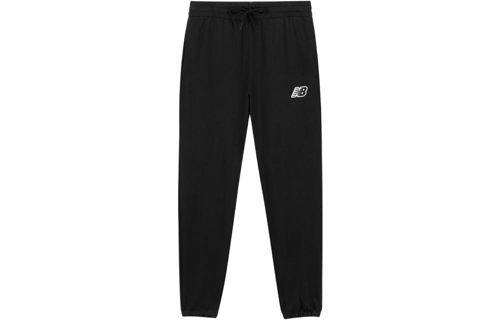 New Balance Gebreide Joggingbroek Heren Zwart Matige Manchetbroek XL white