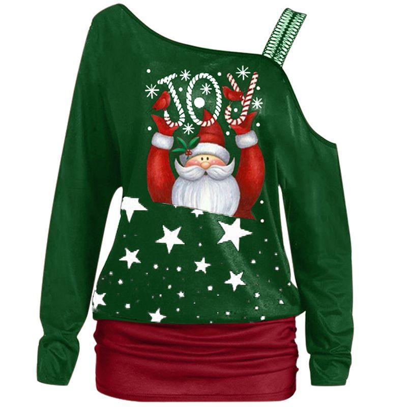 Stylish Women's Christmas Jumper Pullover Loose Fit Sweatshirt For Festive Seasons