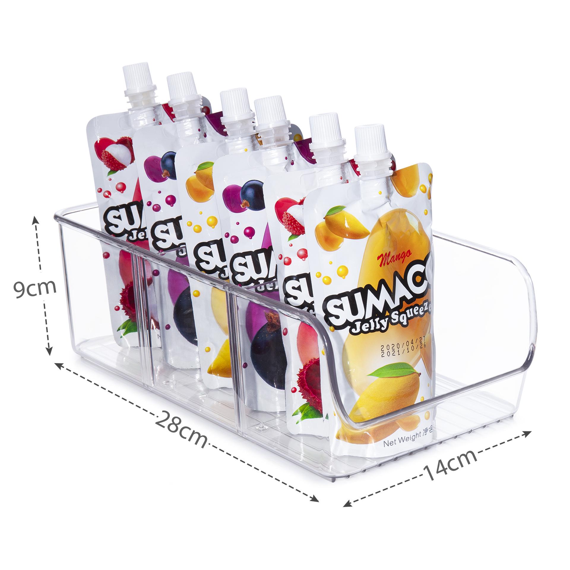 

Прозрачный штабелируемый ящик для хранения холодильника для организации кухни