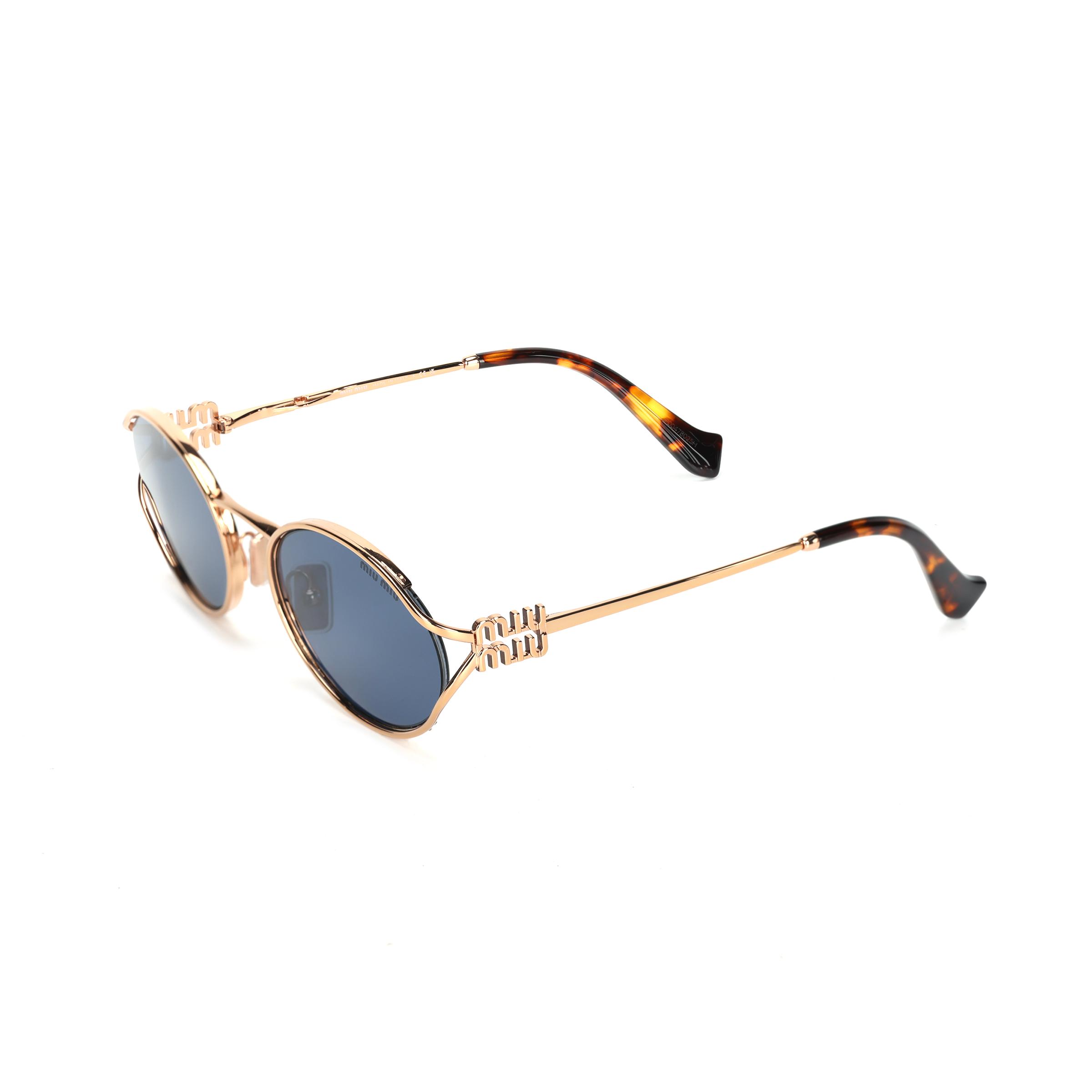 

Miu Miu Logo Cutout Design Metal Oval Sunglasses Women sunglasses Rose-Gold SMU52YEZVFF01V1C054 Default Packaging