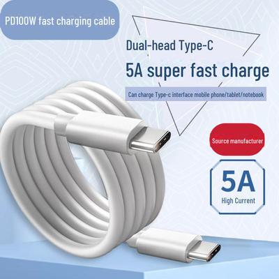 100W Fast Charging Male-to-Male Type-C Cable for iPad Pro & Huawei Notebook