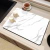 Marble Print Super Absorbent Kitchen Mat Drying Mat Quick Dry Drain Pad Tableware Mat Non-slip Dinnerware Coffee Placemat