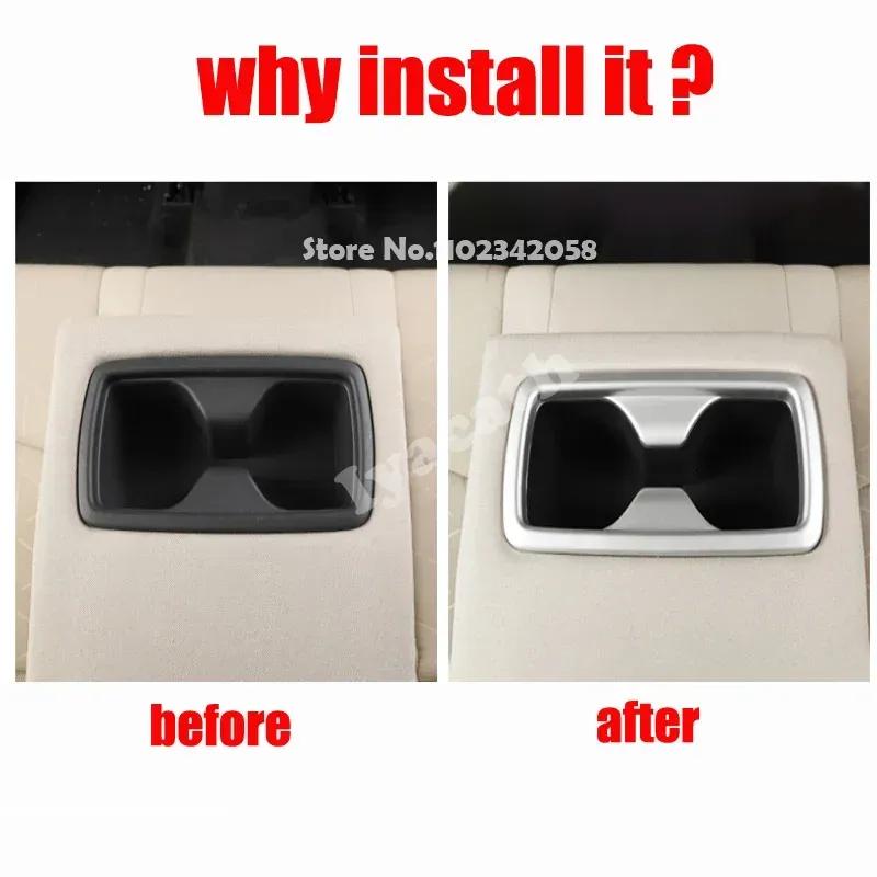 For Toyota RAV4 RAV 4 RAV4 2026 2027 ABS black car interior rear row seat center back Water Cup Holder Cover Trim Accessories