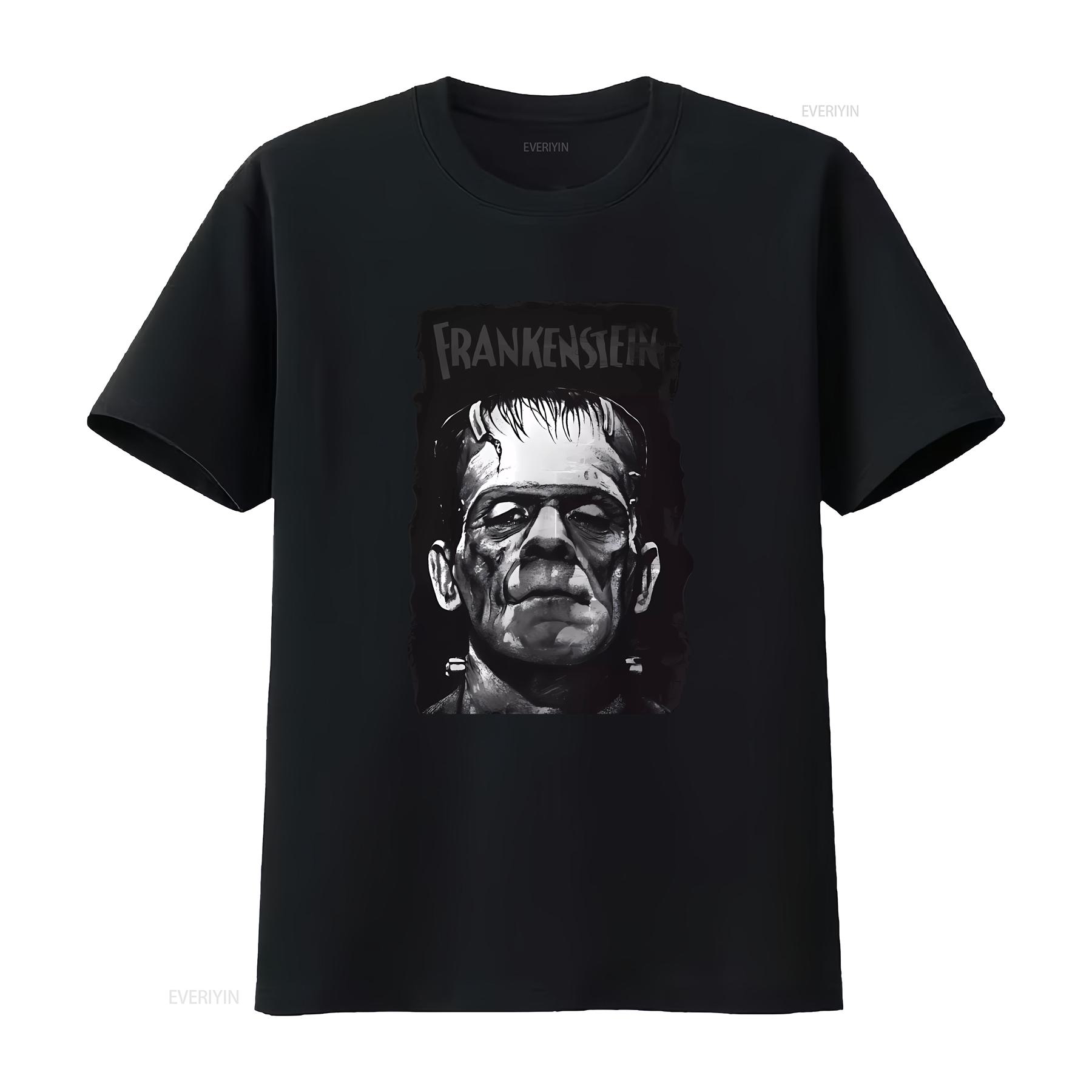 

Vintage look Frankenstein Monster cult classic Softstyle T Shirt vintage Washed Casual fashion Versatile streetwear Stretched 4XL
