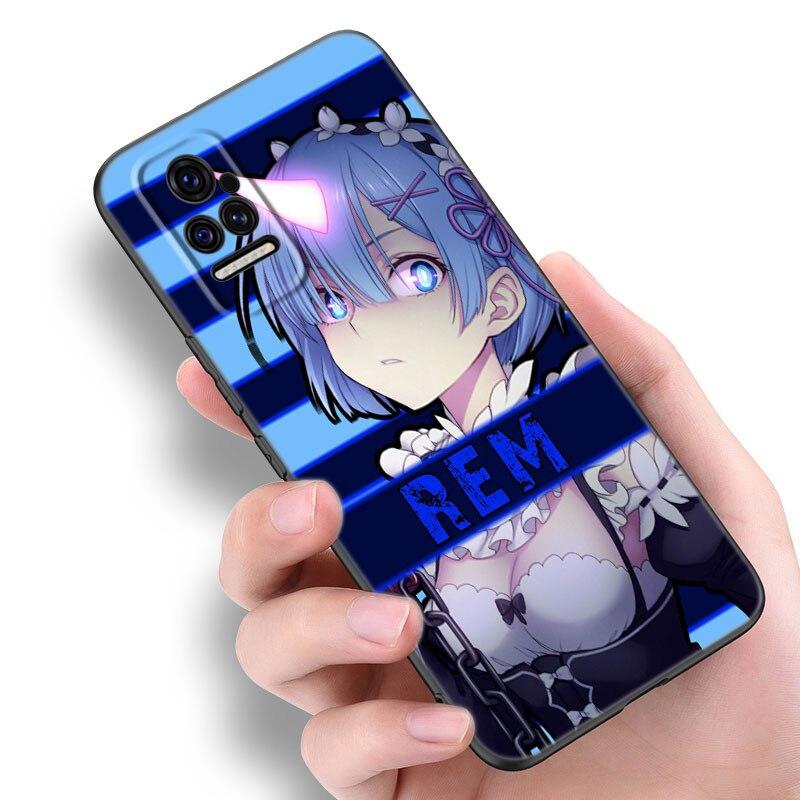 Anime Cute REM Phone Case For Xiaomi Mi POCO X3 NFC GT M4 M3 12 11T 10T Pro A3 11 Lite NE 5G 12X 11i F3 Soft TPU Black Cover