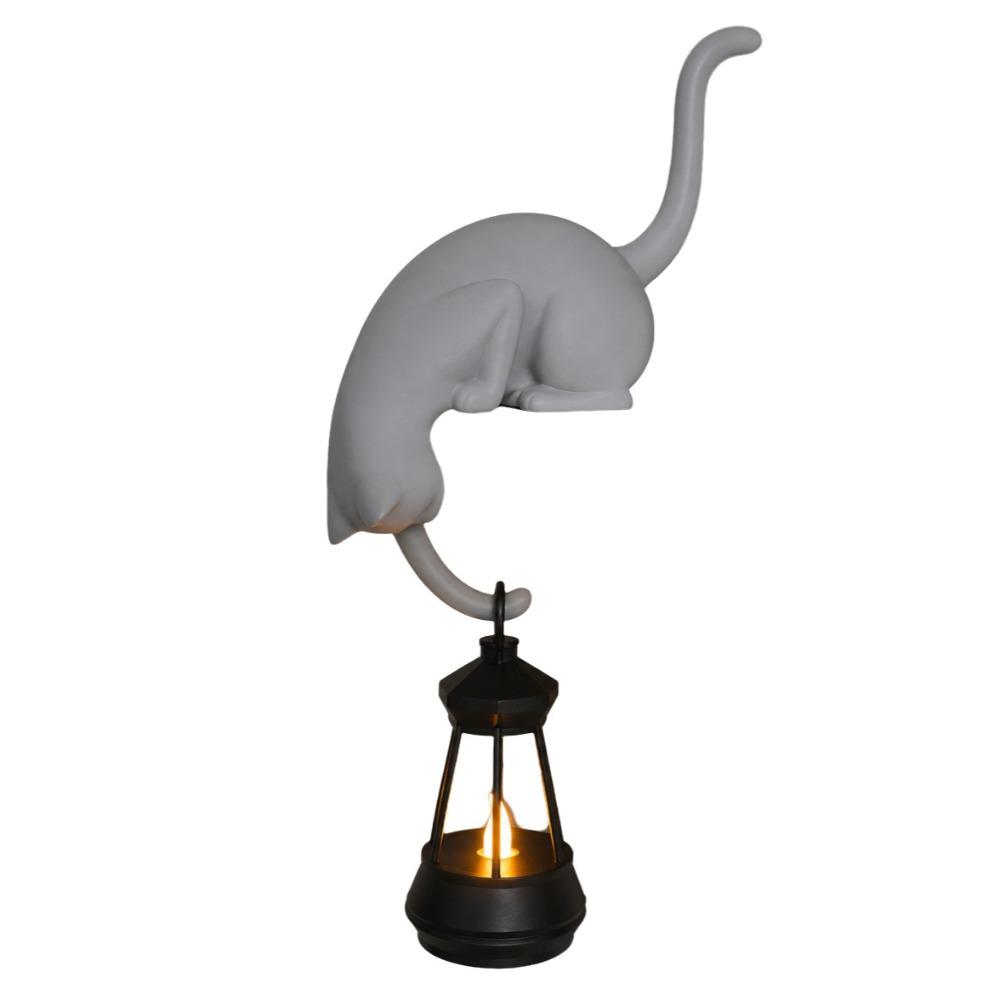 3D Printed Cat-Shaped Wall Hook Cute Bookshelf Lantern Animal Figurine Hook Halloween Decorations