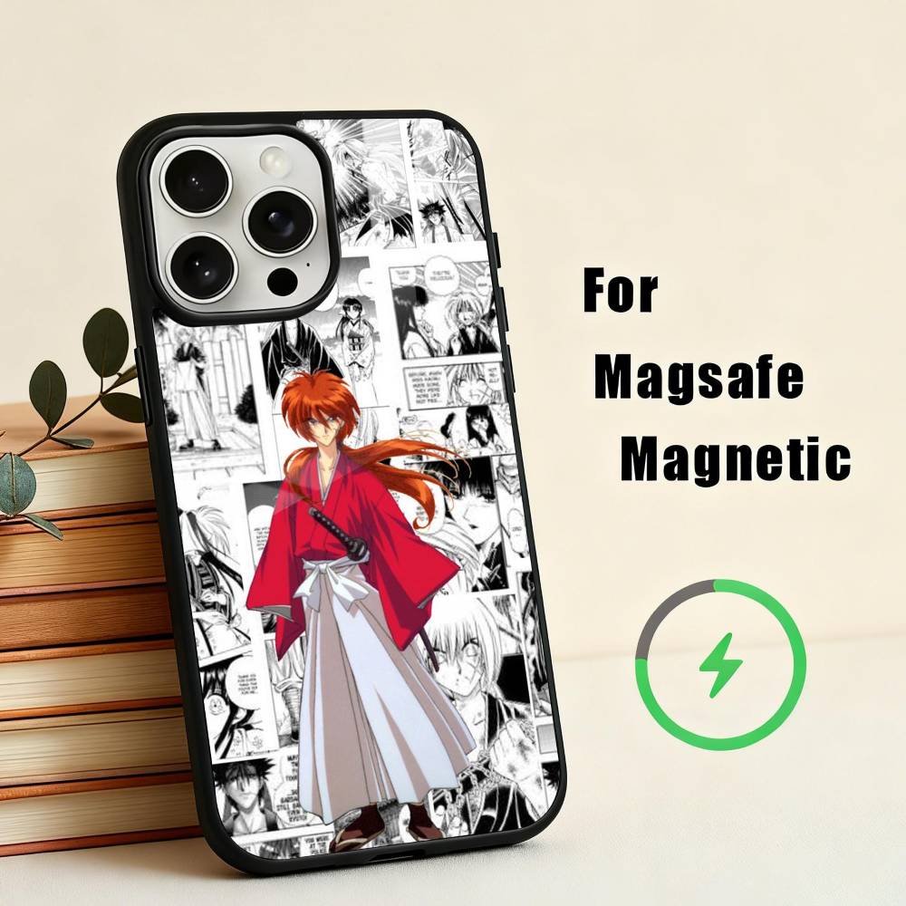 Anime R-Rurouni K-Kenshin-N Phone Case For iPhone17,16,15,14,13,12,11 Plus,Pro Max Magnetic For Magsafe Wireless Charging