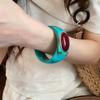 Europe American Style Acrylic Bangle Bohemian Retro Hand Ring Irregular Wide Bracelet Girls