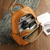 Johnature Große Kapazität Echtes Leder Rucksack Frauen Tasche Retro Einfarbig Natürliche Weiche Rindsleder Reise Rucksäcke