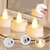 24 Stück Flammenlose LED Kerze Kreative Wunsch LED Teelicht Warmweiß Flammenlose Kerze Halloween Weihnachtsdeko Kerzenlicht