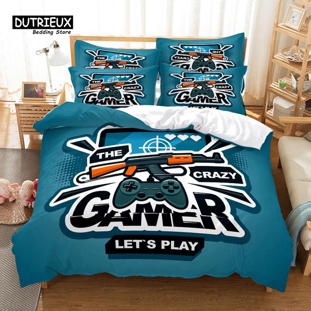 

Game Duvet Cover Set, Fashion Bedding Set, Soft Comfortable Breathable Duvet Cover, For Bedroom Guest Room Decor EU King(240x220cm)
