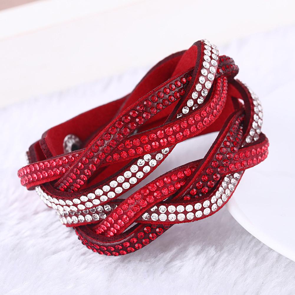 Stylish Multiple Layer Bracelet Rhinestone Hand Chain Fashionable Ornament Festival Birthday Gift