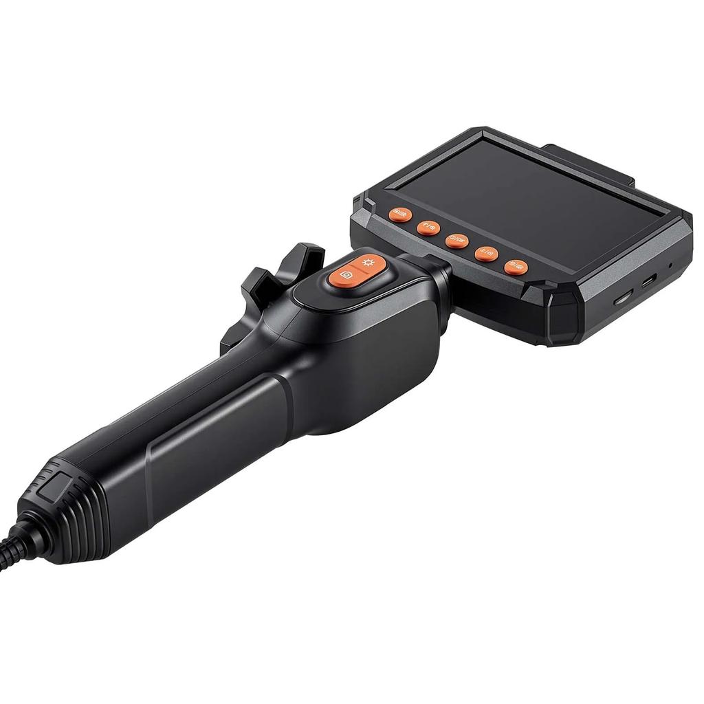 VEVOR Articulating Endoscope with Light, Two-Way Articulated Borescope Camera, 4.3" HD IPS Screen, 1280 X 720 Lens, 8X Zoom