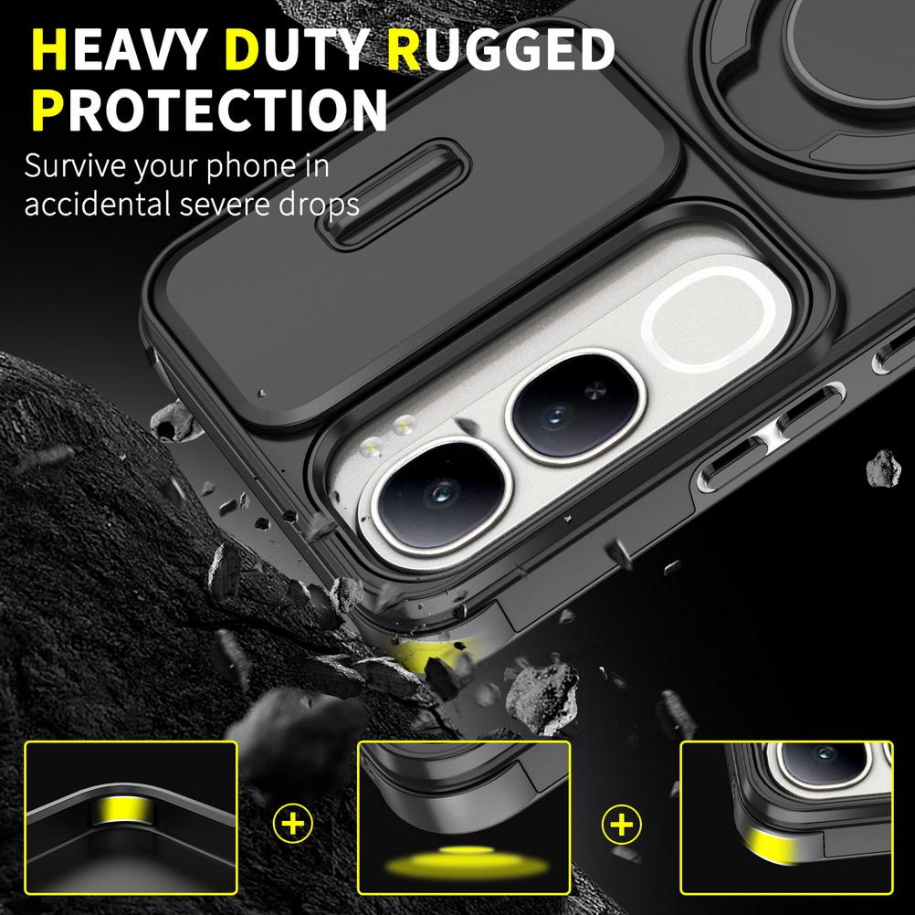 Protection Coulissante d'Appareil Photo Coque de Téléphone pour VIVO V40 Lite vivo v40 Pro VIVOV S19 Pro Support Métallique Housse Robuste