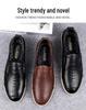 Men's Handmade Slip-on Leather Shoes: Comfortable, Non-slip, Breathable, Soft Sole, Casual Large Size.